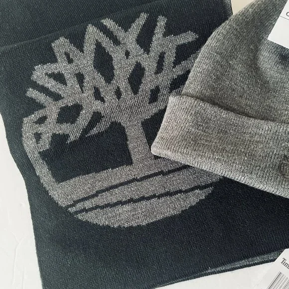 TIMBERLAND Men's Hat & Scarf Set NWT - Picture 5 of 7